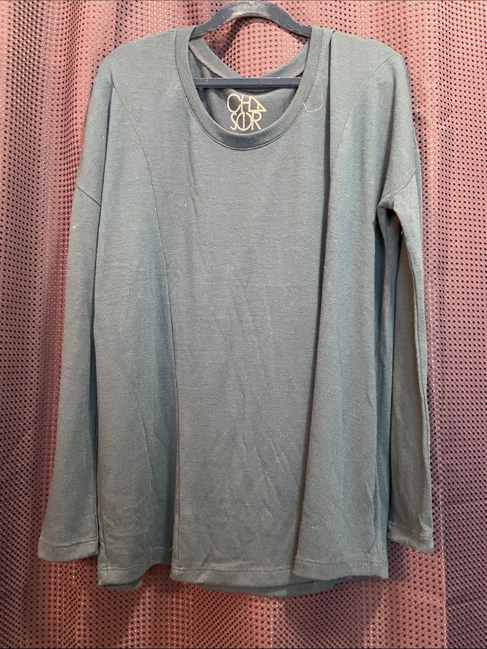 Chaser Long Sleeve Tee in Teal blue
